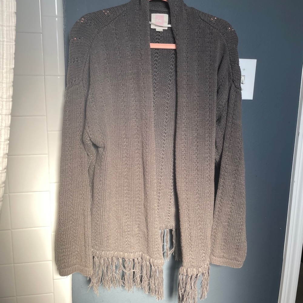 Quicksilver Cardigan Coverup Frayed Accent M/L